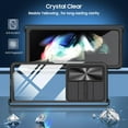 thumbnail image 2 of Compatible with Samsung Z Fold 4 Case with Built-in Screen Protector, Soft TPU Bumper Case for Samsung Galaxy Z Fold 4 Clear Phone Case Shockproof Anti-Scratch Transparent Cases (Black Gray), 2 of 12
