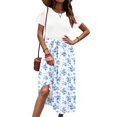 thumbnail image 2 of Vestido midi Zeagoo White Summer Beach con bolsillos para mujer, 2 of 6