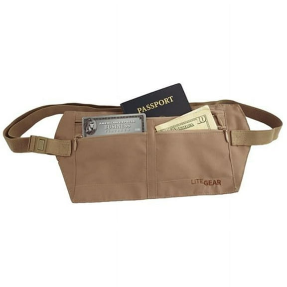 RFID Microfiber Money Belt, Tan