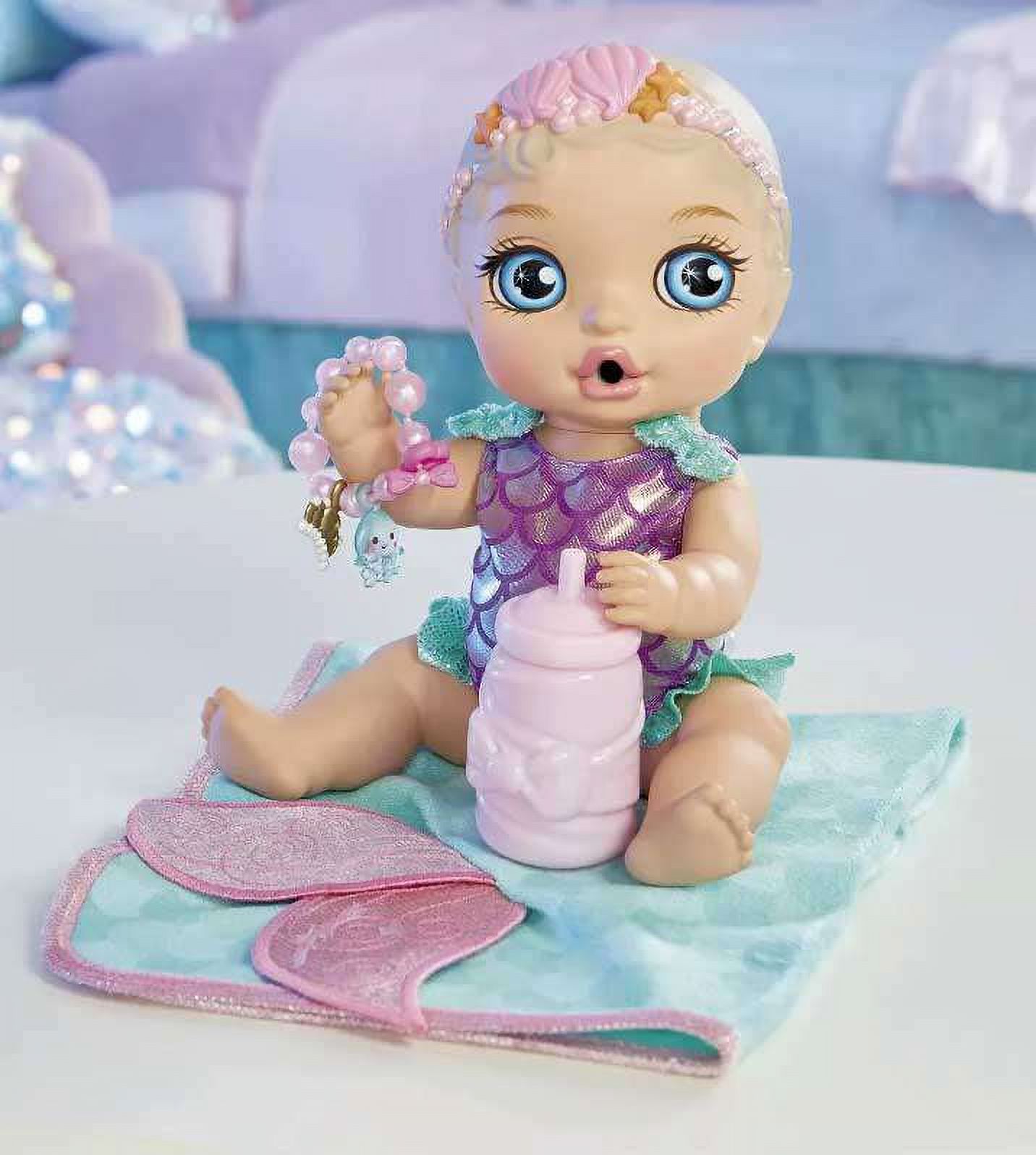 BABY born Surprise Mermaid Surprise – Baby Doll with Teal Towel and 20+ Surprises - image 5 of 6