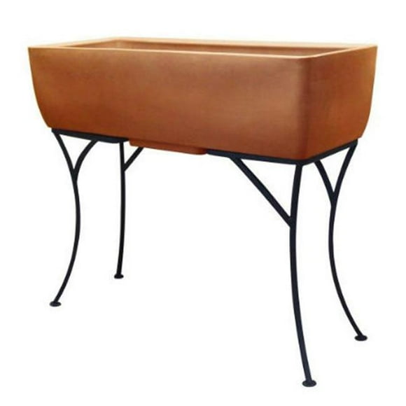 RTS Companies 5603-000200-5381 Urban Planter 36 in.x15 in. with Stand - Terra Cotta