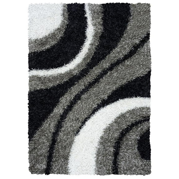 Rizzy Home Kempton Black 9' x 12' Tufted Rug- KM2323