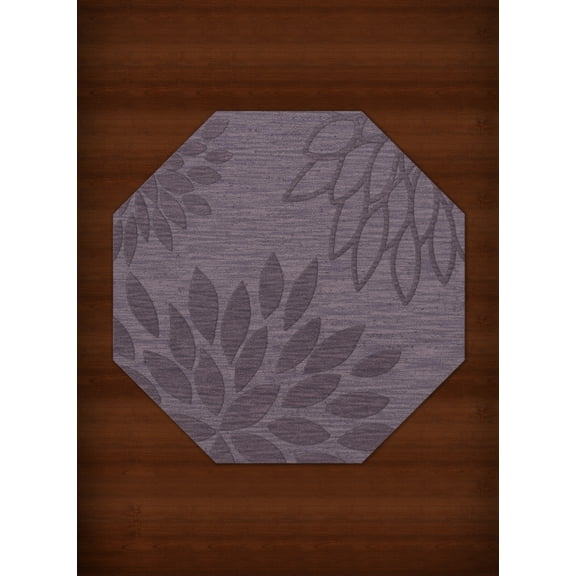 Dalyn Dover Area Rug DV17 Dv17 Viola Floral Leaves 4' x 4' Octagon