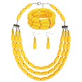 thumbnail image 1 of Femmes Multi-Couches Collier Perles de Mode Collier Choker avec Boucles d'Oreilles & Bracelet, 1 of 7