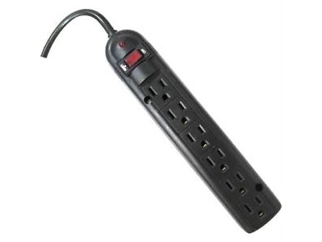 Weltron 6 Ooutlets Power Strip Plastic 750 Joules 20 Feet Cord
