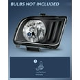 thumbnail image 2 of Nilight Headlight Assembly Compatible with 2005 2006 2007 2008 2009 Ford Mustang Headlamps Replacement Black Housing Clear Reflector Upgraded Clear Lens Driver and Passenger Side, 2 Years Warranty, 2 of 9