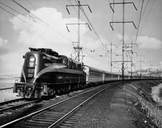 Train On A Railroad