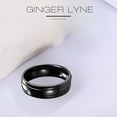 thumbnail image 3 of 6mm Stainless Steel Black Wedding Band Ring Women Men Ginger Lyne Collection, 3 of 7