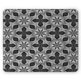 thumbnail image 1 of Abstract Mouse Pad, Antique Inspired Design of Art Hatched Floral and Geometrical Items, Rectangle Non-Slip Rubber Mousepad, Charcoal Grey and White, by Ambesonne, 1 of 2