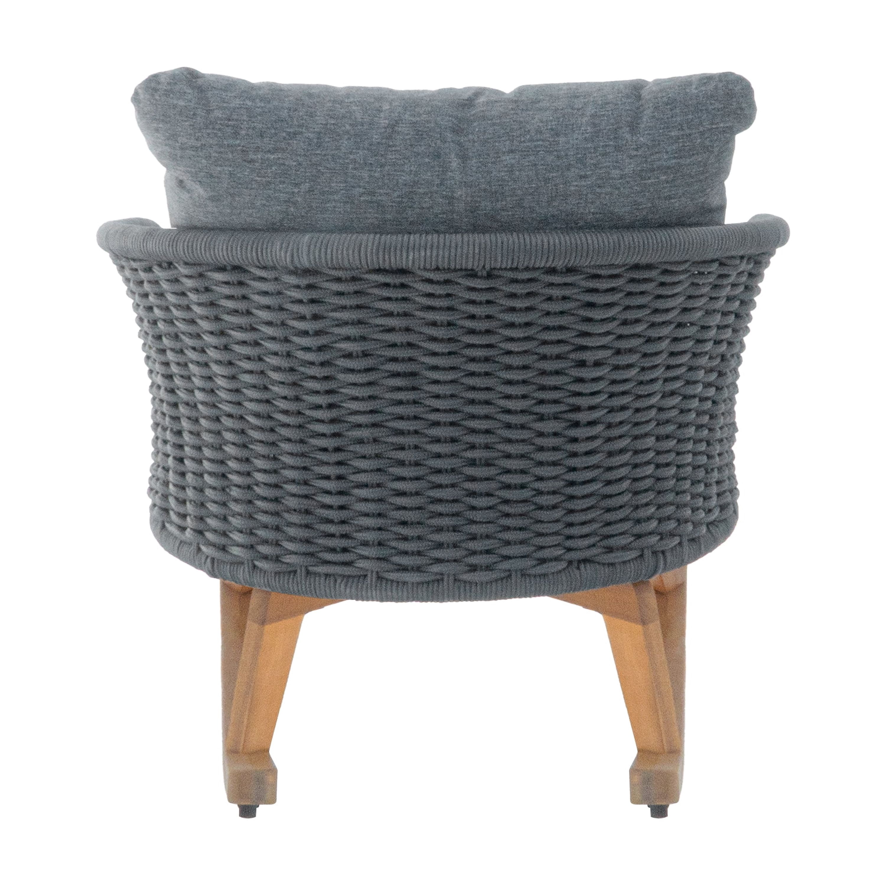 Euroco Modern Wicker Rocking Chair with Cushions, PE Rattan Rocker with Wooden Frame for Indoor & Outdoor Use
