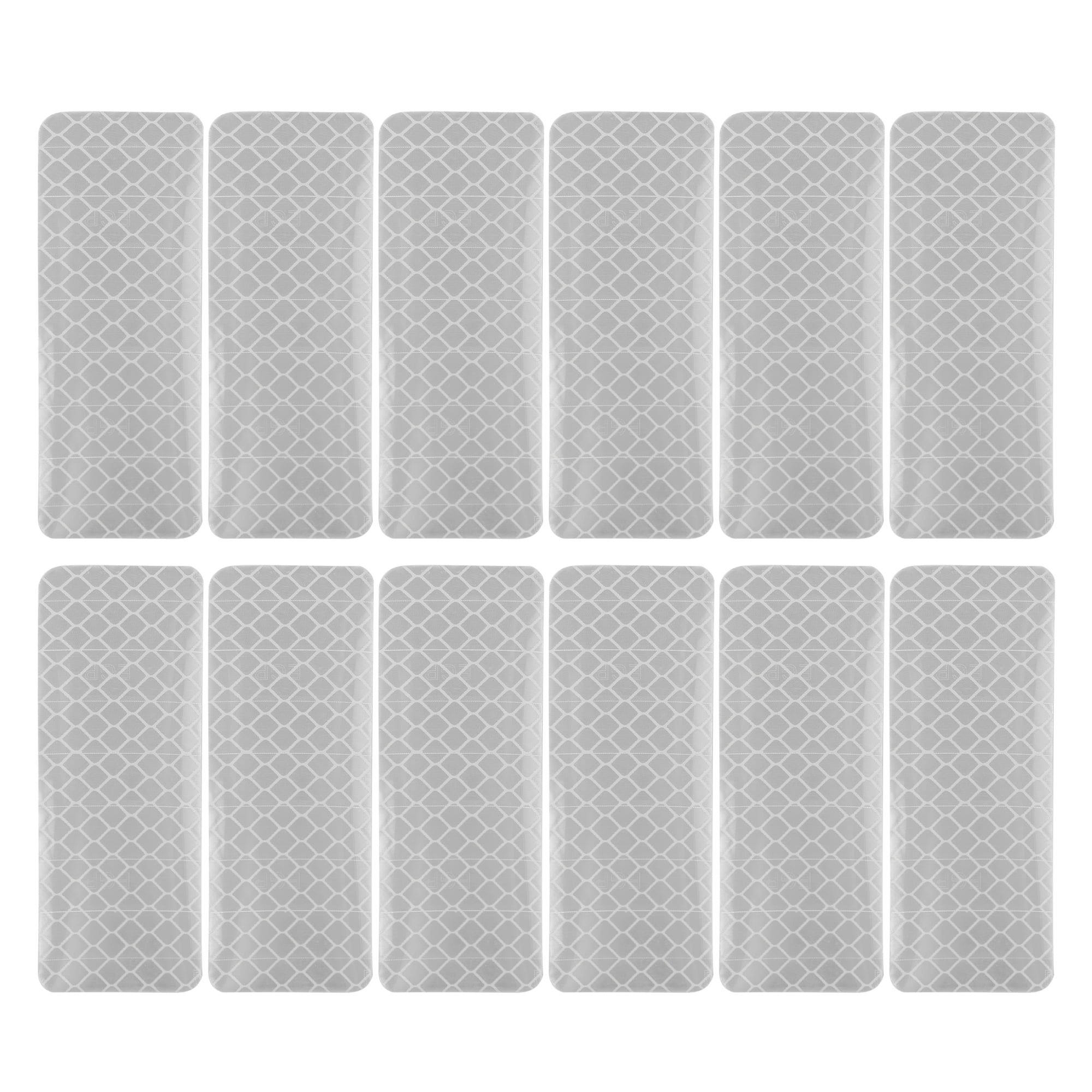 12pcs Silver Tone Rear Bumper Reflector Reflective Stickers Tape 3 x