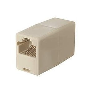 - CAT5E RJ45 8-pin Modular Inline Coupler Straight-Through (Ivory) F-F Straight