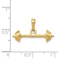 thumbnail image 4 of Real 14kt Yellow Gold 3-D Barbell Pendant; for Adults and Teens; for Women and Men, 4 of 5