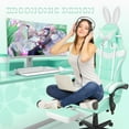 thumbnail image 5 of SOONTRANS Green Gaming Chair with Footrest, Ergonomic Office Chair with Massage Lumbar Support with Headrest, Lovely Cute Bunny Ear Game Gamer Computer Chairs for Granddaughter,Sister,Girlfriend, 5 of 7