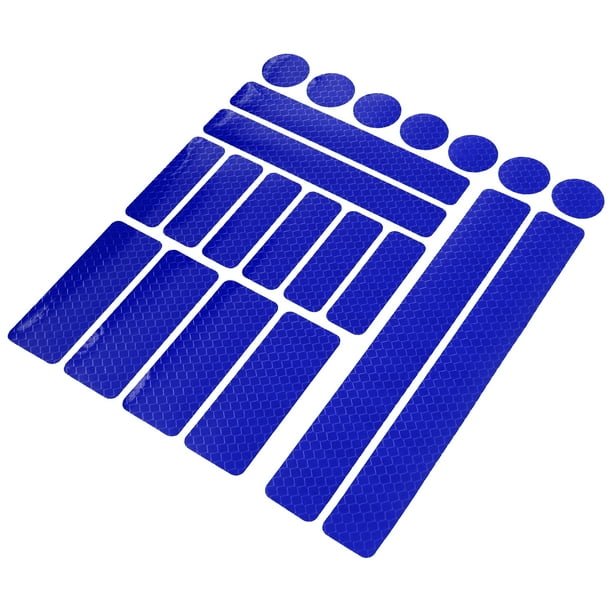 21uds Azul Reflectante Pegatinas Cinta Impermeable Calcomanías para Coche
