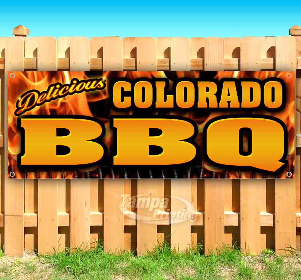 New Many Sizes Available Store Colorado BBQ 13 oz Heavy Duty Vinyl Banner Sign with Metal Grommets Advertising Flag, New Many Sizes Available Store Colorado BBQ 13 oz Heavy Duty Vinyl Banner Sign with Metal Grommets Advertising Flag,