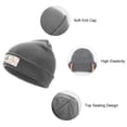 thumbnail image 3 of Kuromi And My Melody Winter Beanie Hats for Men Women, Warm Cozy Knitted Cuffed Skull Cap, 3 of 8
