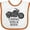 White and Orange, variant on Inktastic Crawl Walk Ride Motorcycle Boys or Girls Baby Bib