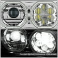 thumbnail image 2 of DNA Motoring Heated Lens Projector LED Headlights for 81-19 Freightliner Kenworth, Chrome, 2 of 12