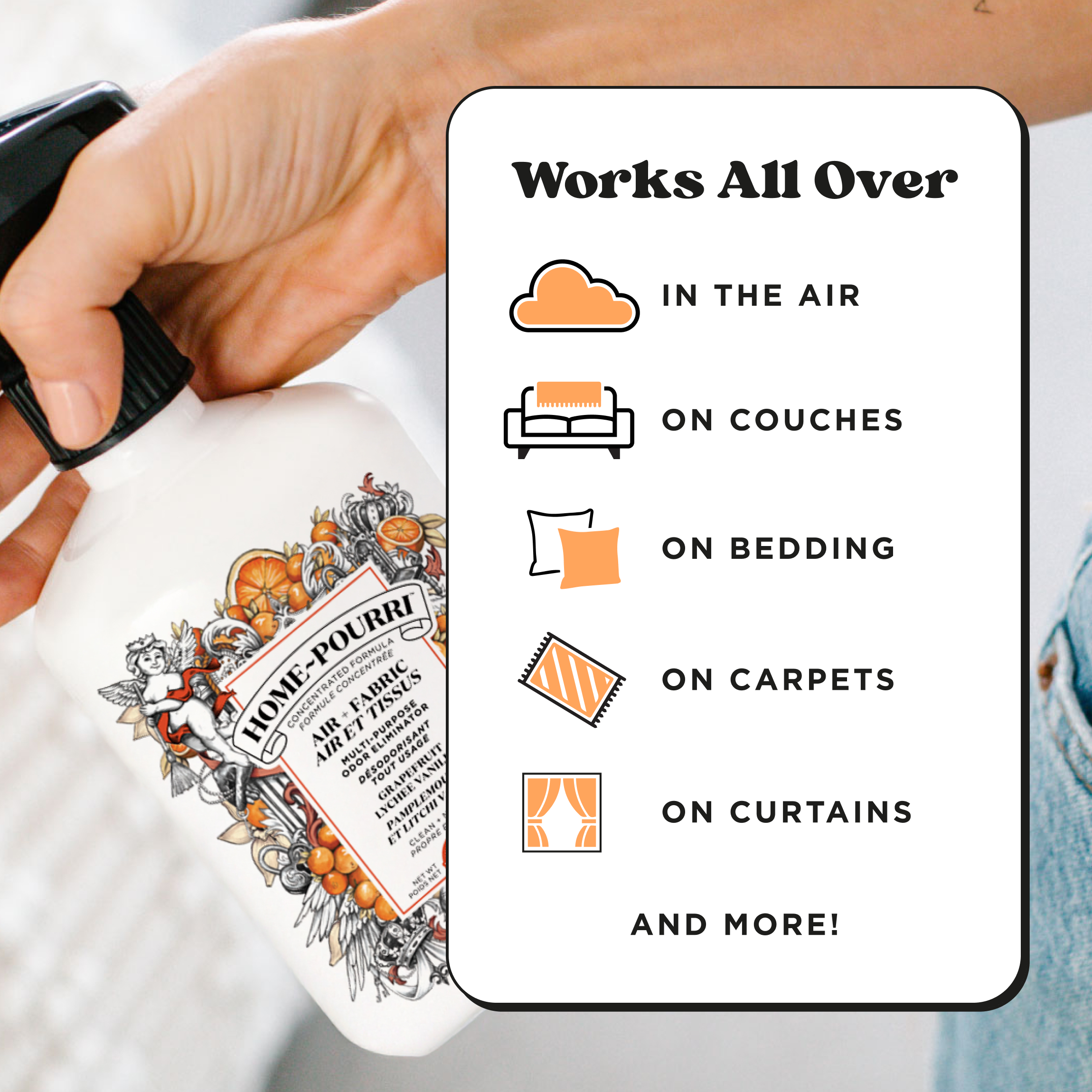 Home-Pourri Multi-Purpose Spray 325ml - Grapefruit Lychee Vanilla