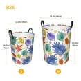 thumbnail image 5 of ZNDUO Round Laundry Basket, Waterproof Collapsible Laundry Baskets with Handles, Medium Size - Hand Painted Plant Leaves Pattern, 5 of 8