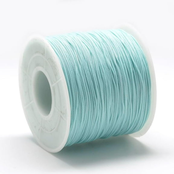 Polyester Cords Light Sky Blue 0.5~0.6mm 131.23~142.16 yards(120~130m)/roll