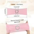 thumbnail image 2 of Uxcell 10 Paquete Fundas para Sillas, Banda de Cubierta de Silla Elástica con Hebilla Deslizante, Rosa Claro, 2 of 6