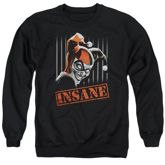Batman Insane Adult Crewneck Sweatshirt Black