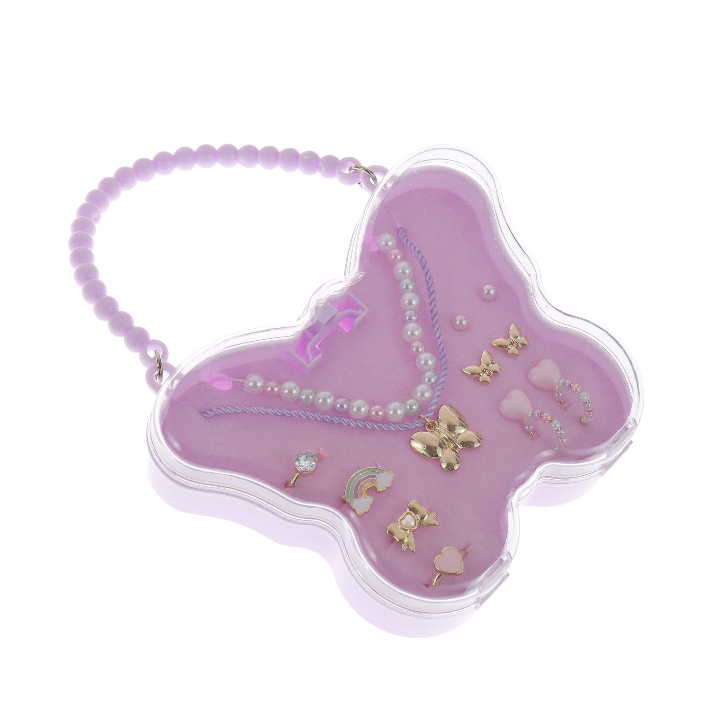 Wonder Nation 10 Pack Jewelry Set in Butterfly Box with Necklaces, Earrings, and Rings (Girl's)