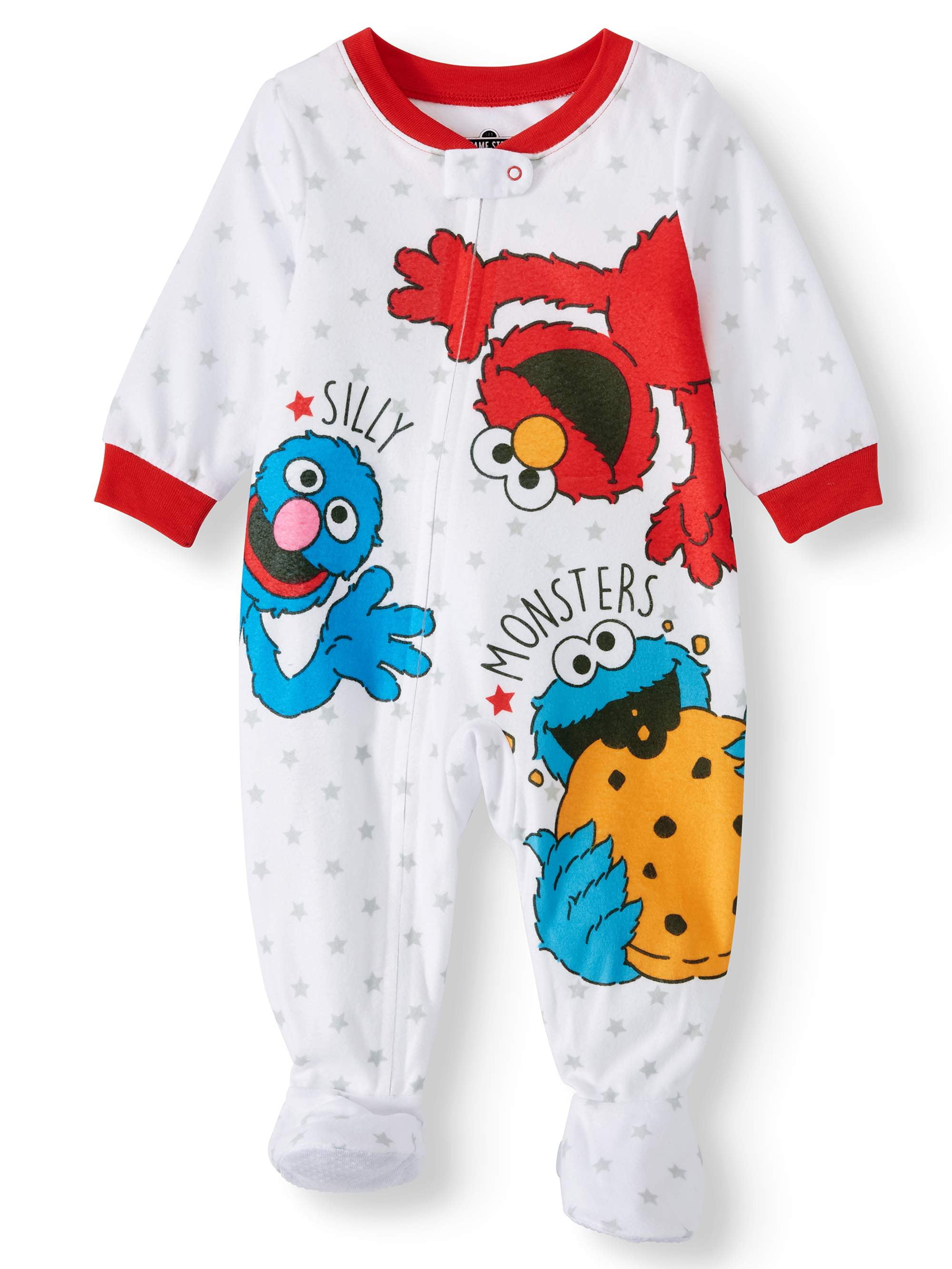 Sesame Street Baby Boy Microfleece Blanket Sleeper Pajamas BrickSeek