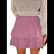 thumbnail image 3 of Falda Pantalón con Volantes y para Mujer, Estilo Casual, Cintura Alta, Color Violeta, Talla XXL, 3 of 8