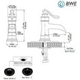 thumbnail image 4 of BWE Bathroom Faucet Brushed Nickel Waterfall Sink Bath Faucets Single Handle Hole Lavatory Vanity Restroom Commercial Water Supply Lines Hose Polished, 4 of 9