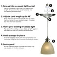 Instant Pendant Recessed Light Conversion Kit Brushed Nickel Parchment