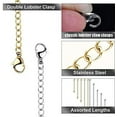 thumbnail image 3 of 10pcsJewelry Extenders for Necklaces, Stainless Steel Bracelet Necklace Extender Chain, 3 of 4