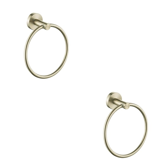 Toystoory Soporte para toallas de mano, estante colgante de acero inoxidable, perchas para toallas para en interiores, soporte para colgar para Dorado 2Conjunto