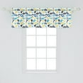 thumbnail image 2 of Ambesonne Numbers Window Valance, Math Themed Design, 54" X 18", Blue Yellow and White, 2 of 3
