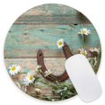 thumbnail image 2 of Mouse pad redondo rústico con herradura 20 x 20 x 0,3 cm Nphuriy, 2 of 6