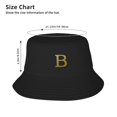 thumbnail image 4 of ZICANCN Bucket Hat Unisex for Men Women, Alphabet B Pattern Fashion Fishing Hat Cute Fisherman Cap, Black, 4 of 5