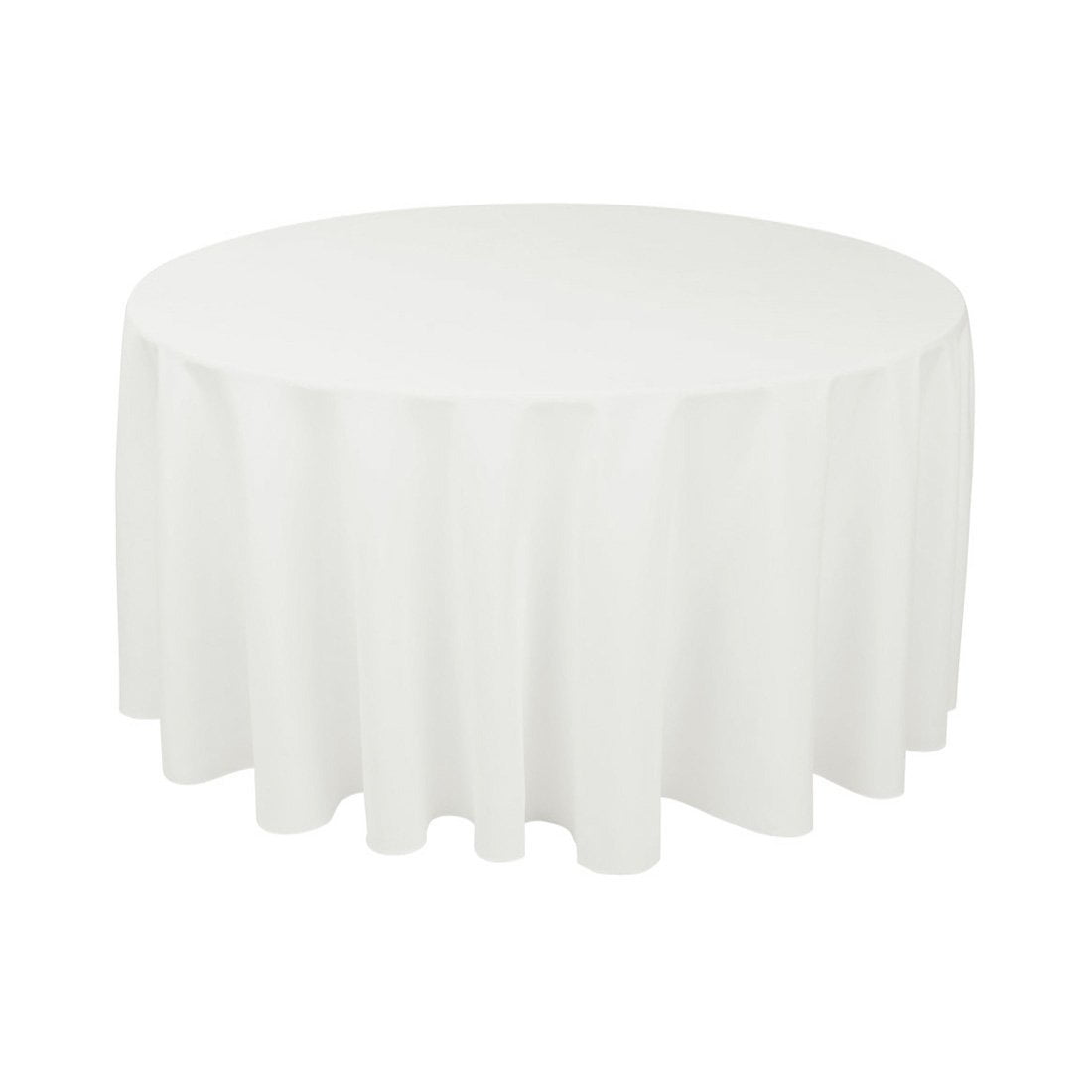 Craft Party Premium Polyester Tablecloth 120 Round White Com Craft Party Premium Polyester, 20 Inch Round Polyester Tablecloth