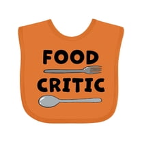 Inktastic Food Critic with Fork and Spoon Boys or Girls Baby Bib