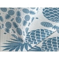 thumbnail image 4 of Ambesonne Blue Quilted Bedspread Set 3 Pcs, Tropical Fruit Pineapple, Queen Size, Blue White, 4 of 5