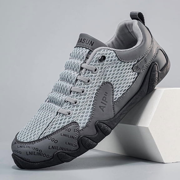 CORASUN Men's low-top round-toe lace-up shoes with printed splicing and color-block design. Stylish, trendy and versatile, this four‑season casual men's sneaker is suitable for outdoor sports, hiking