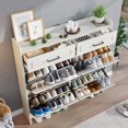 thumbnail image 3 of Blotout Shoe Storage Cabinet with 4 Flip Drawers&2 Drawers, 47''W Freestanding Shoe Storage Cabinet with Adjustable Shelves, Hidden Narrow Shoe Rack Cabinet Storage for Entryway, Hallway, Living Room, 3 of 10