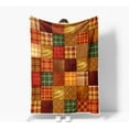 thumbnail image 4 of Fall Throw Blanket, Autumn Orange Plaid Fall Farmhouse Thanksgiving Cozy Bed Couch Blanket, Soft Comfy Fleece Flannel Throws Blankets Livingroom Bedroom Decor, 4 of 5