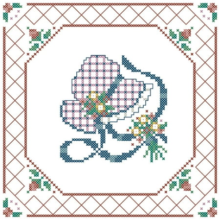 - Herrschners® Bonnet and Lace Quilt Blocks Stamped Cross-Stitch