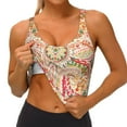 thumbnail image 3 of Fotbe Indian Paisley 1 Sujetador Deportivo Largo sin Aros para Mujer con Almohadillas y Soporte Medio, Transpirable y Absorbente, Camiseta Tipo Chaleco o Tank Top-Small, 3 of 8