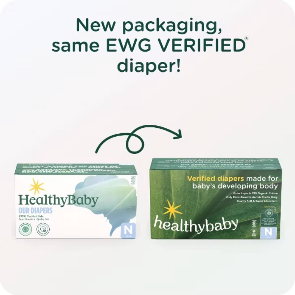 Certified Safe Organic Cotton Enhanced Diapers - Size N - 64ct