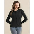 thumbnail image 2 of Women's Crew Neck Button Down Long Sleeve Cardigan Sweater, 2 of 5