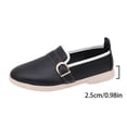 thumbnail image 5 of BRGZLK Slip On Loafers for Women Trendy Color Block Soft Bottom Flats Loafers Lightweight Fashionable Comfortable Non-Slip Business Casual Shoes White 6.5, 5 of 9