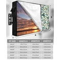 thumbnail image 7 of Outdoor TV Cover 70 to 75 Inch Weatherproof, Abstract Vintage Paisley Waterproof TV Screen Protector for Outside Decor with Zipper and Pocket 68"L x 42"H , Boho Floral Texture Light Green, 7 of 7